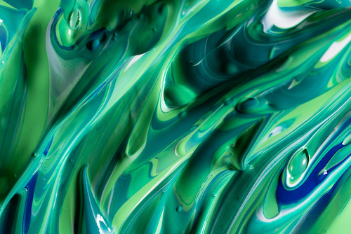 abstract image of mixed blue and green paint