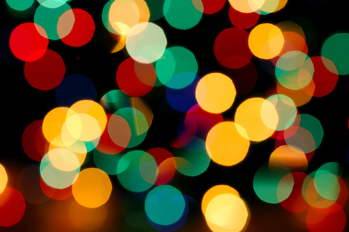 multicoloured bokeh from abstract lights in background